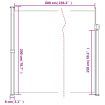 Retractable Side Awning Black 200x600 cm
