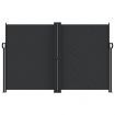 Retractable Side Awning Black 160x1000 cm