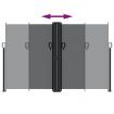 Retractable Side Awning Black 160x1000 cm