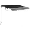 Manual Retractable Awning with Posts 3.5x2.5 m Anthracite