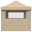 Foldable Party Tent Pop-Up with 3 Sidewalls Beige