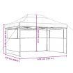 Foldable Party Tent Pop-Up with 3 Sidewalls Beige