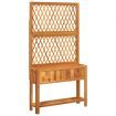 Planter with Trellis and Shelf 100x32x185 cm Solid Wood Acacia