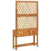 Planter with Trellis and Shelf 100x32x185 cm Solid Wood Acacia