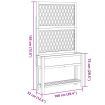 Planter with Trellis and Shelf 100x32x185 cm Solid Wood Acacia