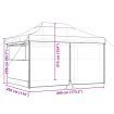Foldable Party Tent Pop-Up with 4 Sidewalls Beige