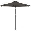 Garden Parasol with Steel Pole Anthracite 225x225x212 cm