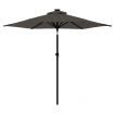 Garden Parasol with Steel Pole Anthracite 225x225x212 cm