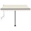 Freestanding Manual Retractable Awning 300x250 cm Cream