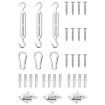 9 Piece Sunshade Sail Accessory Set Stainless Steel