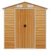 Garden Shed Light Brown 191x215x198 cm Galvanised Steel