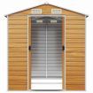 Garden Shed Light Brown 191x215x198 cm Galvanised Steel