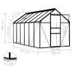 Greenhouse with Base Frame Anthracite Aluminium 7.03 m²