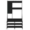 Clothes Rack with Shoe Storage Black 100x40x184 cm