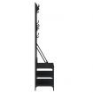 Clothes Rack with Shoe Storage Black 100x40x184 cm