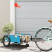 Bike Trailer Blue Oxford Fabric and Iron