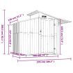 Garden Shed Anthracite 270x130x208.5 cm Galvanised Steel