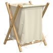 Laundry Basket Cream White 45x55x63.5 cm Bamboo