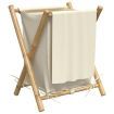 Laundry Basket Cream White 45x55x63.5 cm Bamboo