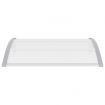 Door Canopy Grey and Transparent 120x75 cm PC
