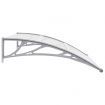 Door Canopy Grey and Transparent 120x75 cm PC