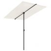 Outdoor Parasol with Aluminium Pole 2x1.5 m Sand White