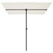 Outdoor Parasol with Aluminium Pole 2x1.5 m Sand White