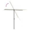 Outdoor Parasol with Aluminium Pole 2x1.5 m Sand White