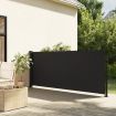 Retractable Side Awning Black 140x500 cm