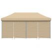 Foldable Party Tent Pop-Up with 4 Sidewalls Beige