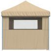 Foldable Party Tent Pop-Up with 4 Sidewalls Beige