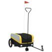 Bike Trailer Black and Yellow 30 kg Iron