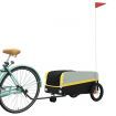 Bike Trailer Black and Yellow 30 kg Iron