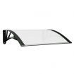 Door Canopy Black and Transparent 80x75 cm Polycarbonate