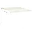 Manual Retractable Awning with Posts 4x3 m Cream
