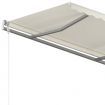 Manual Retractable Awning with Posts 4x3 m Cream