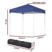 Instahut Gazebo 2x2m Outdoor Patio Garden Marquee Shade Blue