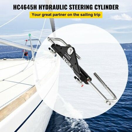 HC4645H Front Mount Hydraulic Outboard Steering Cylinder Ram Up To 150HP
