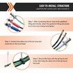 12FT Semi Truck Air Lines Kit with 2PCS Glad Hands, 3-in-1 Air Hoses & 7 Way ABS Electric Power Line, with 2PCS Gladhand Handles, 4PCS Seals and Tender Spring Kit for Semi Truck Trailer Tractor