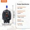 Hydraulic Outboard Steering Pump, 1.4 Cubic Inches, 150HP Front Mount Hydraulic Helm Pump with Two-Way Lock Cylinder Stainless Steel ORB Fittings, for Single Station Single-Engine Boats