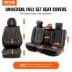 Seat Covers, Universal Car Seat Covers Full Set Seats, Front and Rear Seat, 13pcs Faux Leather Seat Cover, Full Enclosed Design, Detachable Headrest and Airbag Compatible, for Most Car SUV Truck