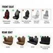 Seat Covers, Universal Car Seat Covers Full Set Seats, Front and Rear Seat, 13pcs Faux Leather Seat Cover, Full Enclosed Design, Detachable Headrest and Airbag Compatible, for Most Car SUV Truck