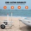 Boat Trailer Guide, 1.17M with LED Light Trailer Guide Poles, 2PCS Rustproof Galvanized Steel Trailer Guide ons, Trailer Guides with PVC Pipes, for Ski Boat, Fishing Boat or Sailboat Trailer