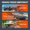 Boat Trailer Guide, 1.2M Adjustable Design Trailer Guide Poles, 2PCS Rustproof Galvanized Steel Trailer Guide ons, Trailer Guides with PVC Pipes, for Ski Boat, Fishing Boat or Sailboat Trailer