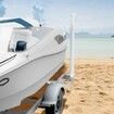 Boat Trailer Guide, 1.2M Adjustable Design Trailer Guide Poles, 2PCS Rustproof Galvanized Steel Trailer Guide ons, Trailer Guides with PVC Pipes, for Ski Boat, Fishing Boat or Sailboat Trailer