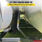 Boat Trailer Guide on, 24\", One Pair Trailer Pontoon Bunk Board Guide-ons, Steel Trailer Guides, Complete Mounting Accessories Included, for Ski Boat, Fishing Boat or Sailboat Trailer