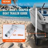 Boat Trailer Guide, 1.5M Adjustable Design Trailer Guide Poles, 2PCS Rustproof Galvanized Steel Trailer Guide ons, Trailer Guides with PVC Pipes, for Ski Boat, Fishing Boat or Sailboat Trailer