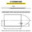 Outboard Steering System 13' Outboard Rotary Steering System 13 Feet Boat Steering Cable with 13" Wheel Durable Marine Steering System