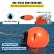 Boat Buoy Balls, 15\" Diameter Inflatable Heavy-Duty Marine-Grade PVC Marker Buoys, Round Boat Mooring Buoys, Anchoring, Rafting, Marking, Fishing, Orange