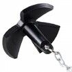 River Anchor 30LB Boat Anchor Cast Iron Black Vinyl-Coated Mushroom Anchor
